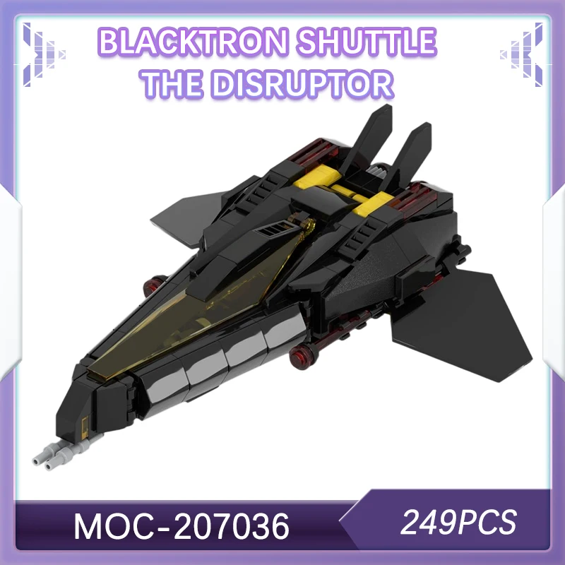 

MOC- 207036 Star Battle Blacktron Shuttle - Строительные блоки The Disruptor, совместимые с космическими научными художественными фильмами, кирпичи, 249 шт.