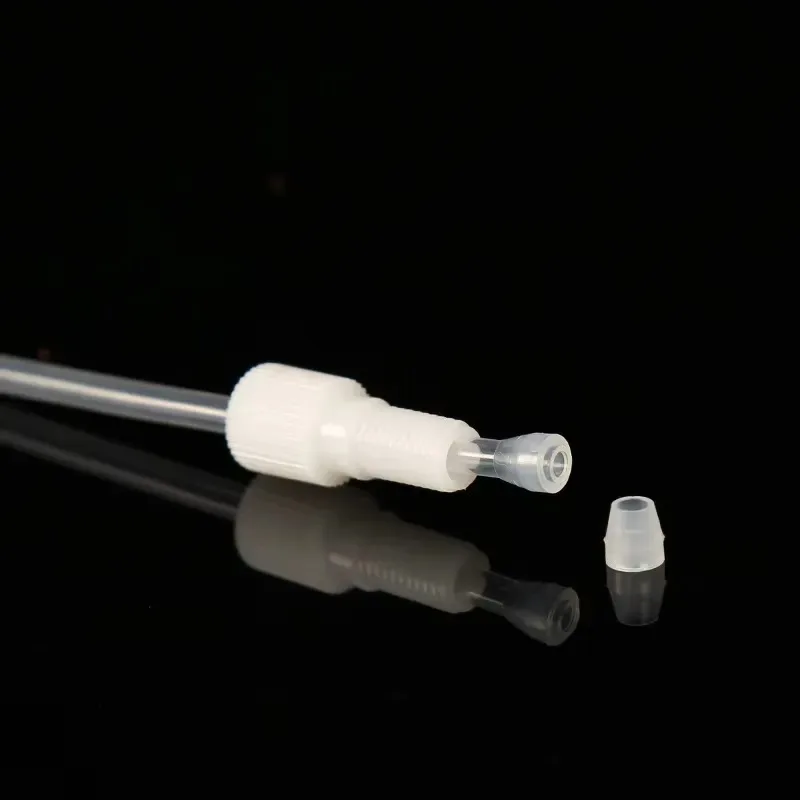 Natural PP nut non-blue joint standard knurled with PP/PFA ferrule for 1.6/2 0/2.5/3.0/3 mm OD tube