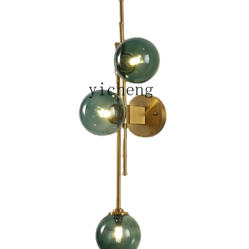 

Xl Light Luxury Wall Lamp Living Room Sample Room Exhibition Hall Glass Ball Bedroom Bedside Wall Lamp