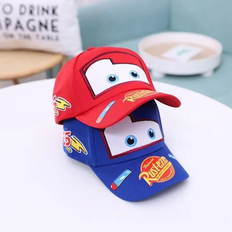 Lightning McQueen spring, autumn and summer children\'s hat cartoon Cars peaked hat sun protection casual baseball cap gift