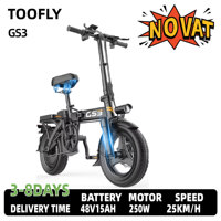 TOOFLY GS3 Adult E-Bicycle 250W Motor 48V15AH Foldable Electric Bicycle 14 Inch Vacuum Tire Electric Bike