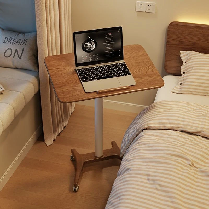 원목 컴퓨터 책상 소형 아파트 높이 조절 학습용 가정용 이동식 침대 옆 책상