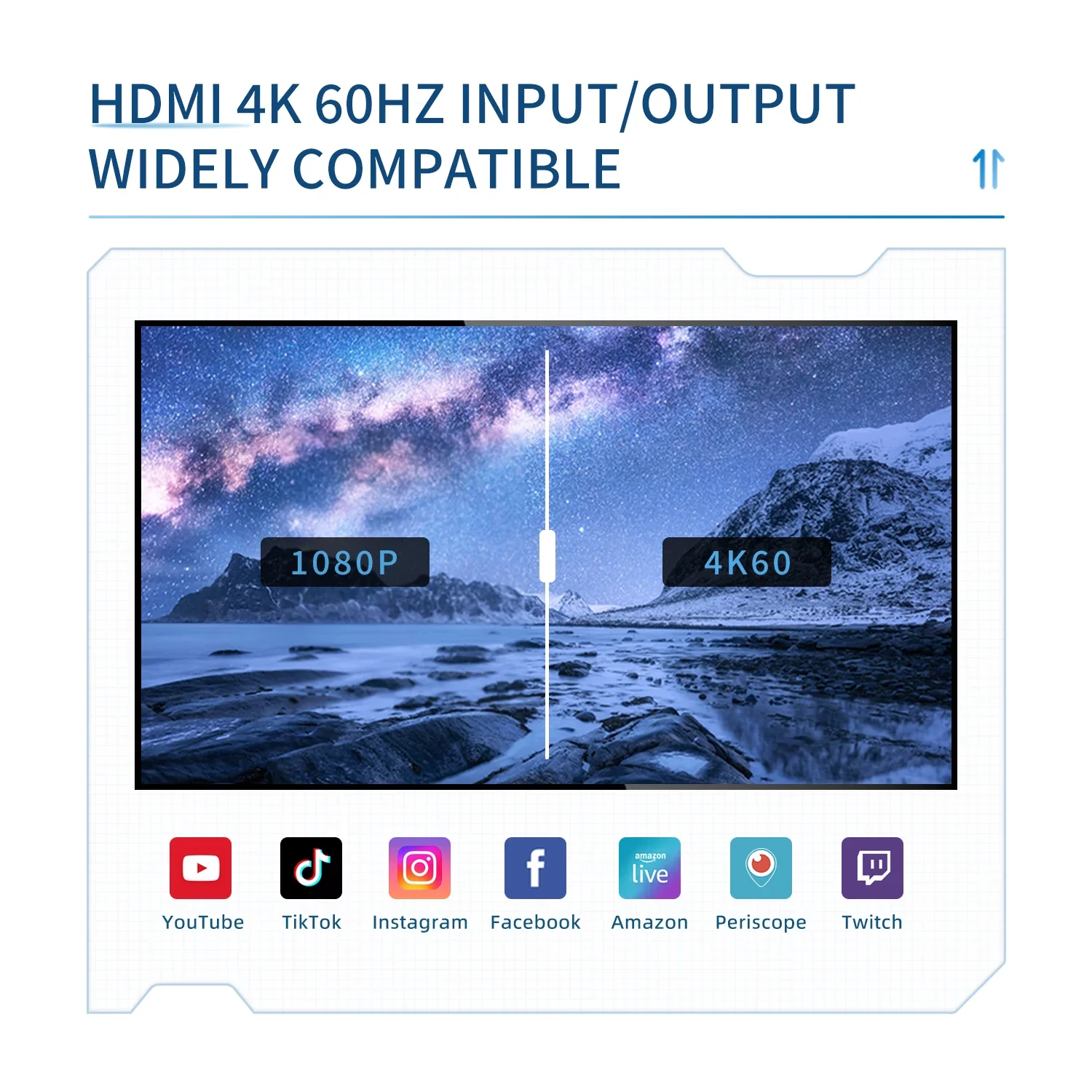 Hdmi XSplit AMCAP transmisión en vivo, transmisión OBS Vmix Wirecast VLC 4KP60 HRD VRR, caja de captura de vídeo