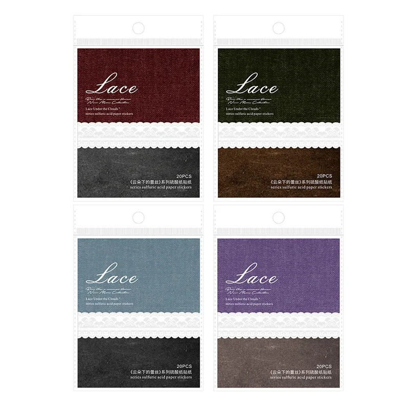 

24sets/lot Memo Pads Material Paper Lace under the clouds Journal Scrapbooking paper Card Background Decoration Paper