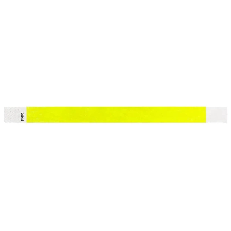 1000 Pcs Paper Wristbands Neon Event Wristbands Colored Wristbands Waterproof Paper Club Arm Bands (Yellow)