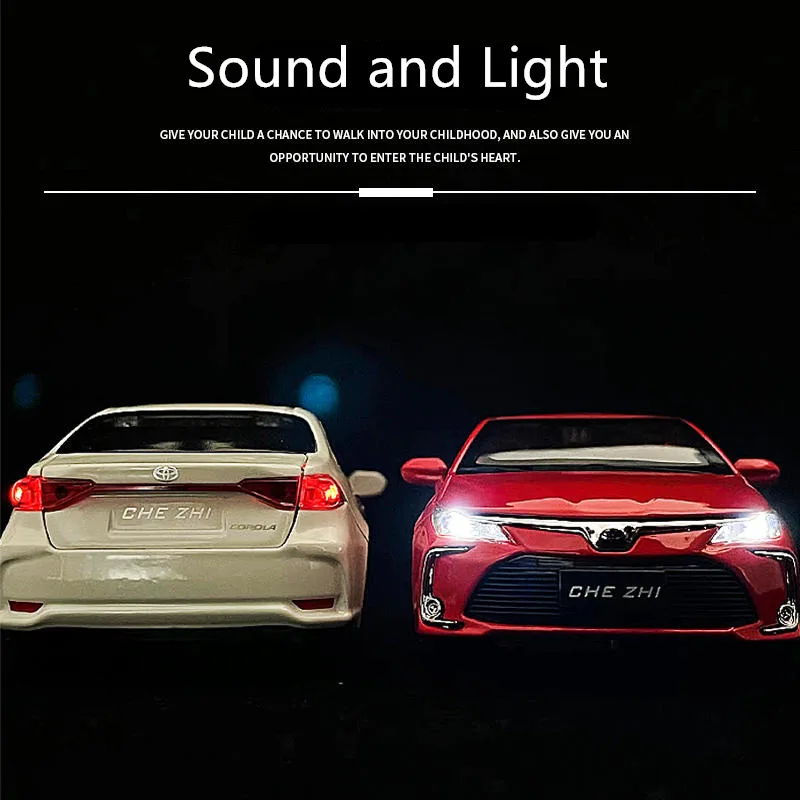 1:32 TOYOTA Corolla Alloy Car Model Diecasts & Toy Metal Vehicles Car Model Simulation Sound and Light Collection Kids Toy