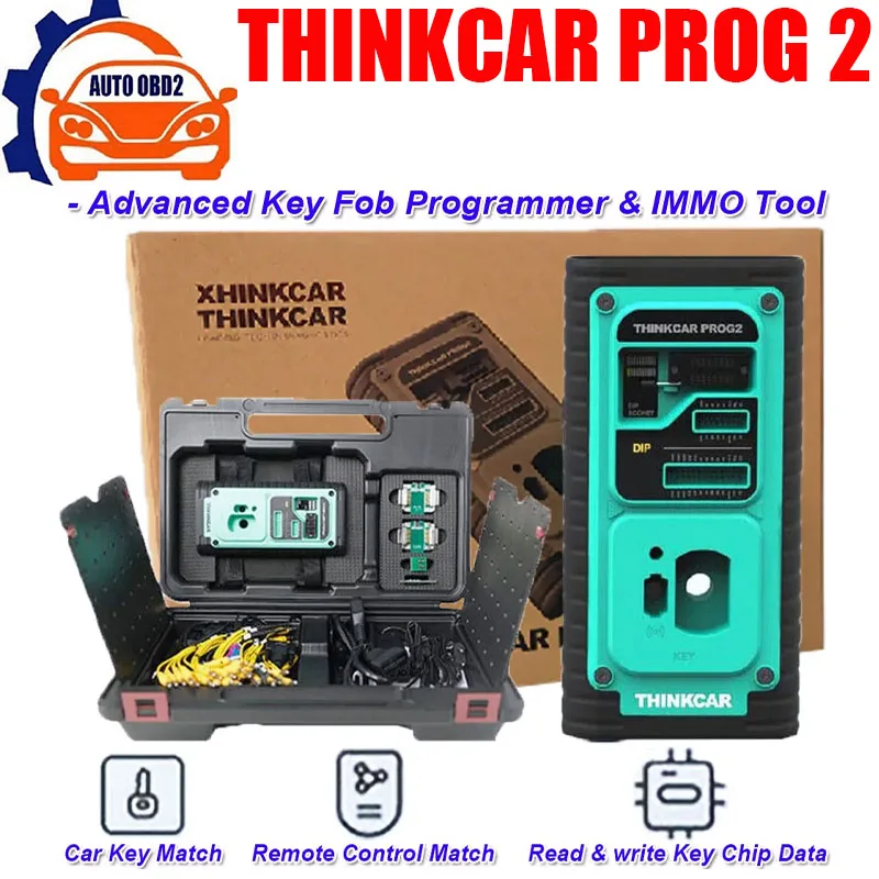 Original THINKCAR PROG2 PROG 2 Advanced Key Fob Programmer and IMMO Tool Car Key Match Remote Control Match Read Write Key Chip