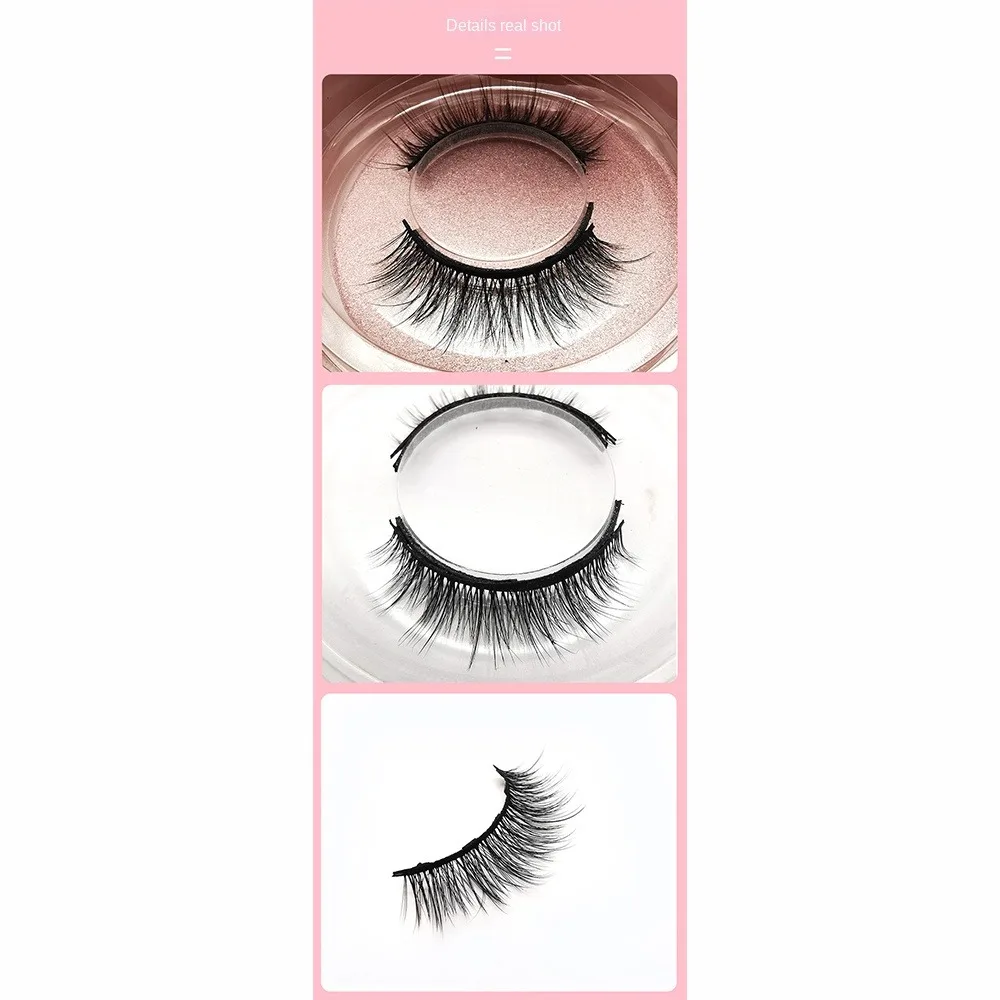 Natural Magnetic Eyelashes Magnetic Liquid Eyeliner Pen Set Self-adhesive Magnetic False Eyelash Set Eye Makeup Tools