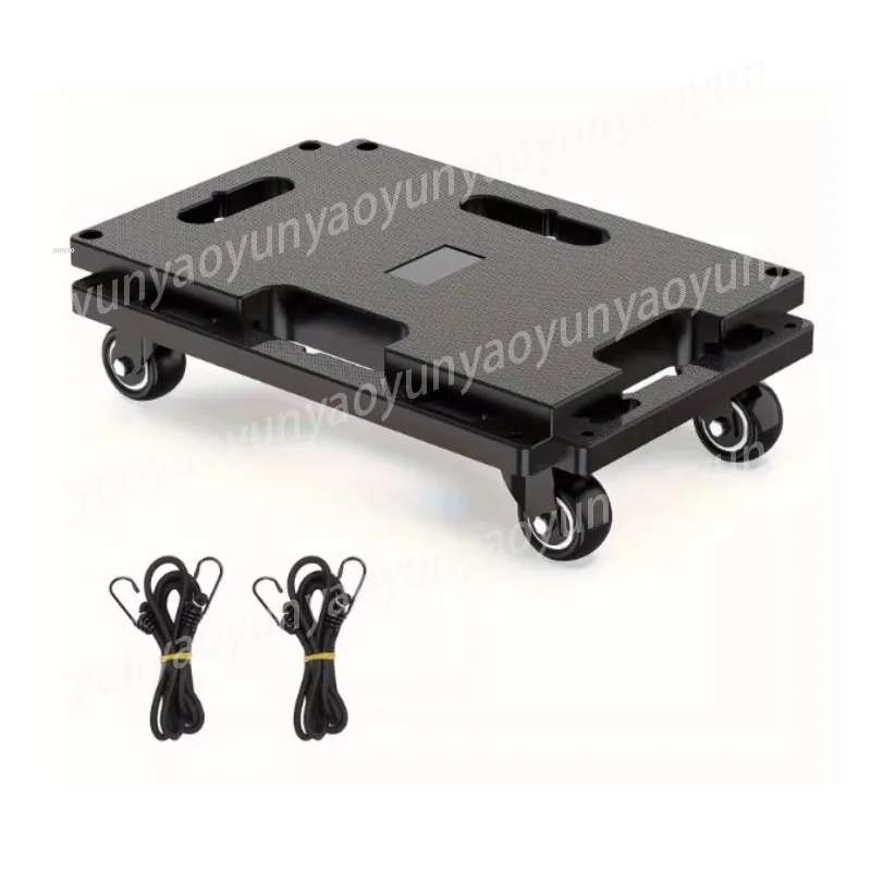 440ポンド耐荷重家具運搬台車、家庭およびオフィス用連結可能な黒色移動カート、移動用ローリングスライダー