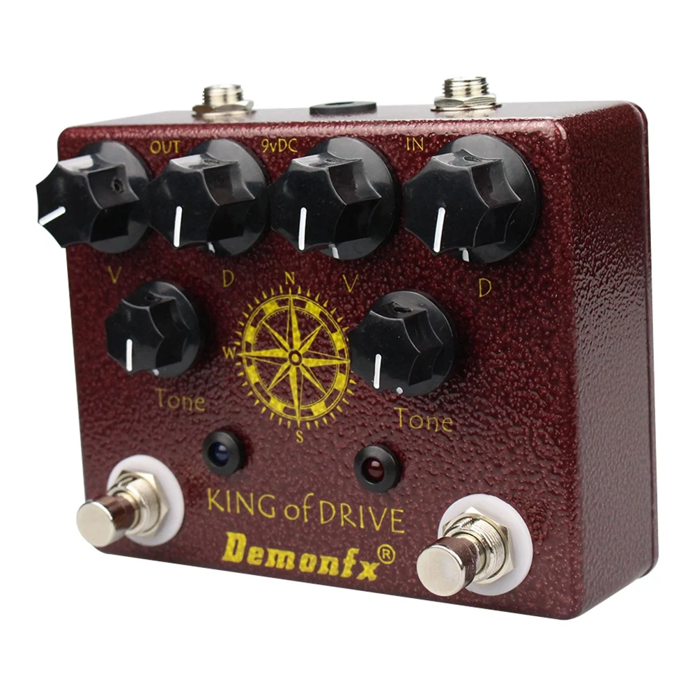 Demonfx King of Tone Overdrive Stomp analógico basado en el efecto analógico Man King of Drive accesorios de Pedal de efecto de guitarra caliente