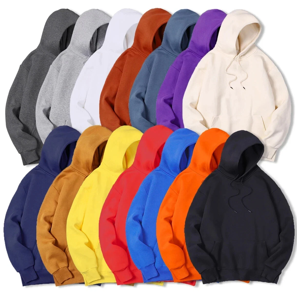Womens Solid Color Vacation Hoodies Loose Autumn Hoodie Casual Pocket Hoody Fleece Comfortable Female Clearance Sale Sportswear