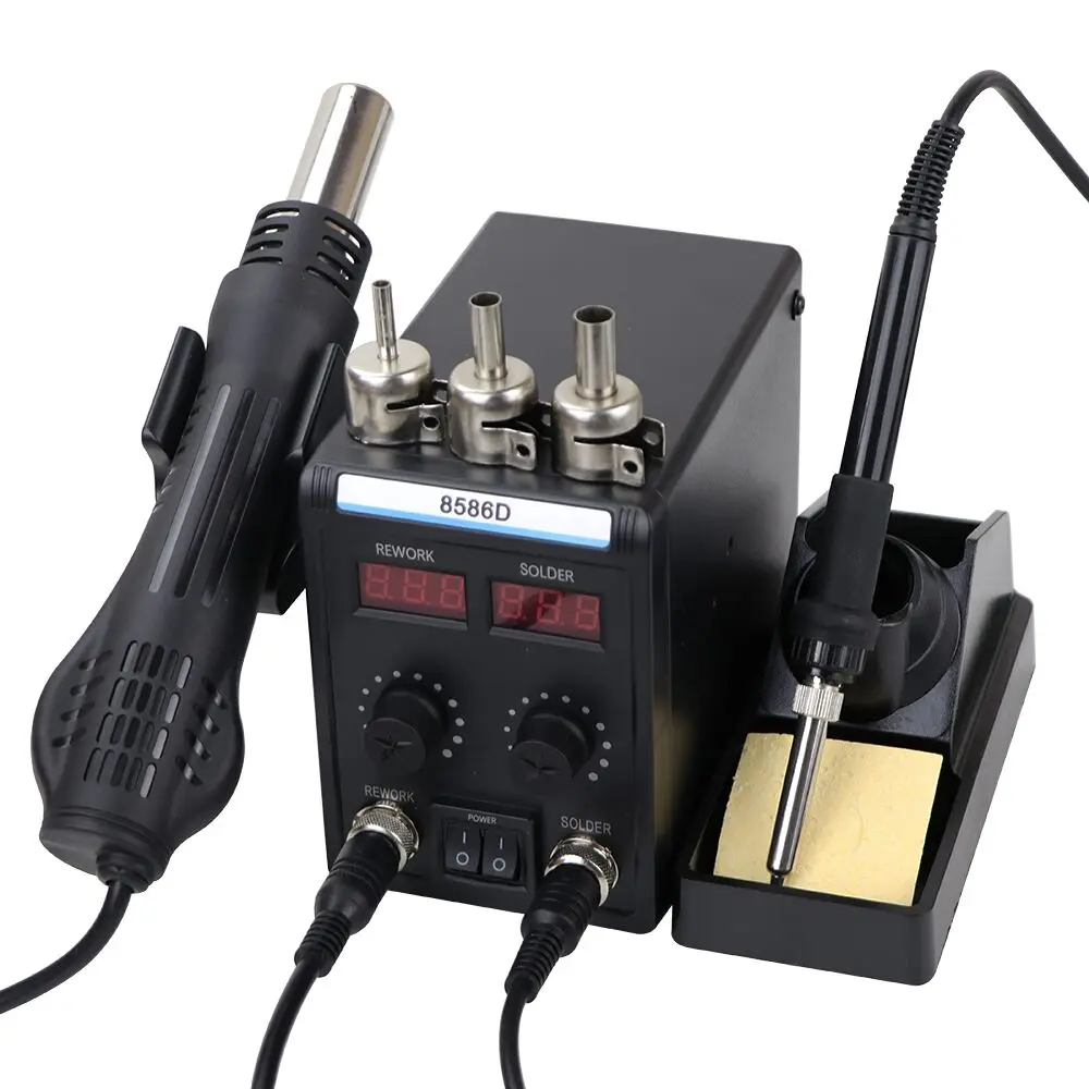 8586 Soldering Station Digital Display Hot Air Gun Soldering Iron For Soldering And Rework Station Welding Repair Electric Tools