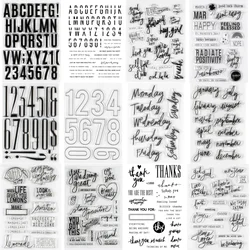 2024 New English Clear Stamp Feb Mar Apr Monthly Sentiments Transparent Stamps For DIY Scrapbooking/Photo Album Decor Stamps