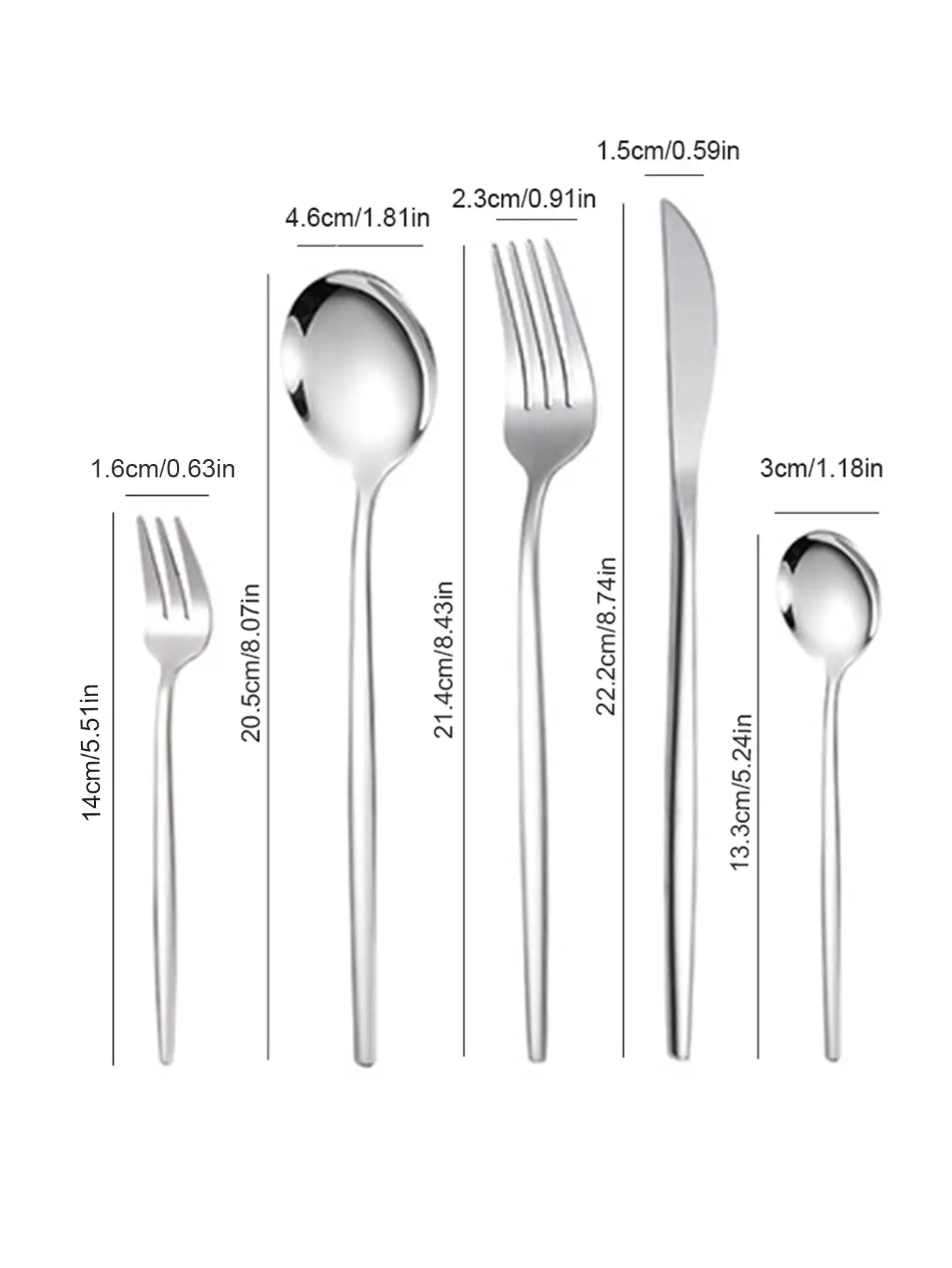 30pc Stainless steel cutlery set steak knife fruit fork dessert spoon set