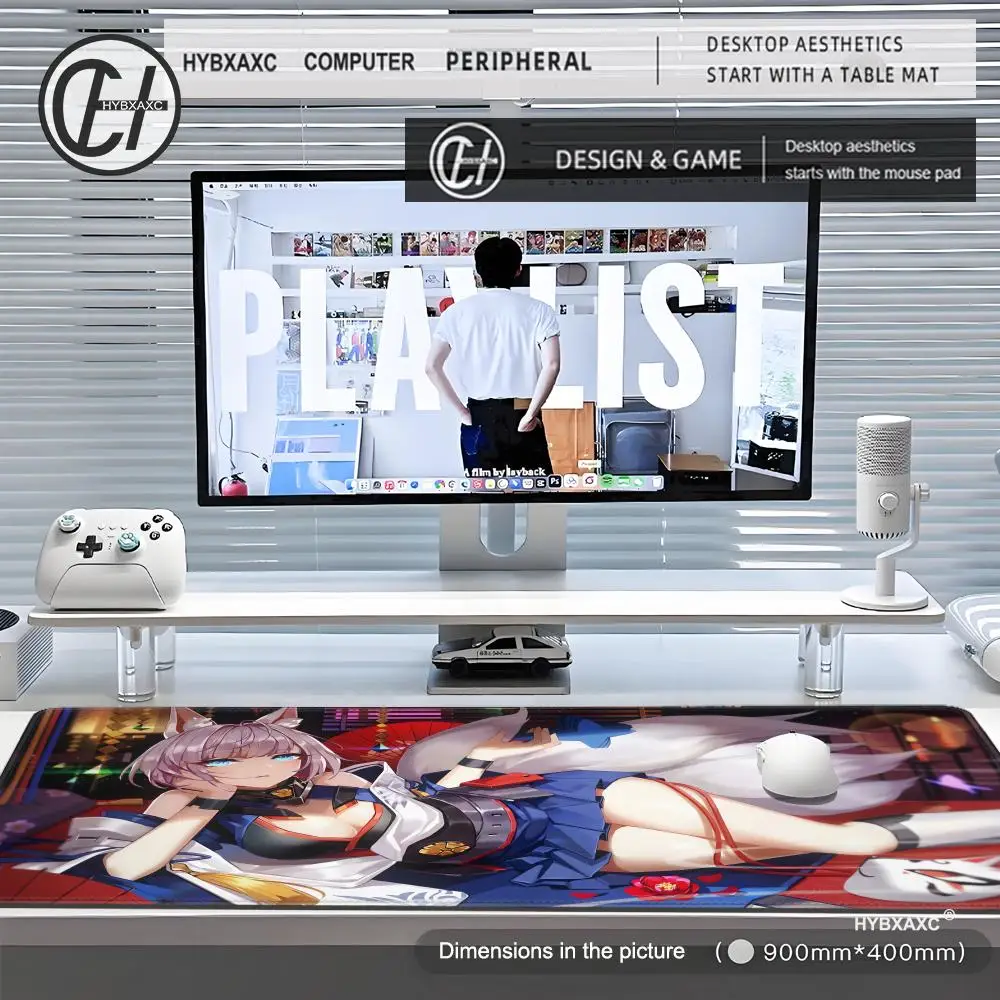 Akagi A-Azur Lane Mousepad لوحة ماوس ألعاب كبيرة LockEdge سميكة لوحة مفاتيح الكمبيوتر الجدول حصيرة مكتبية