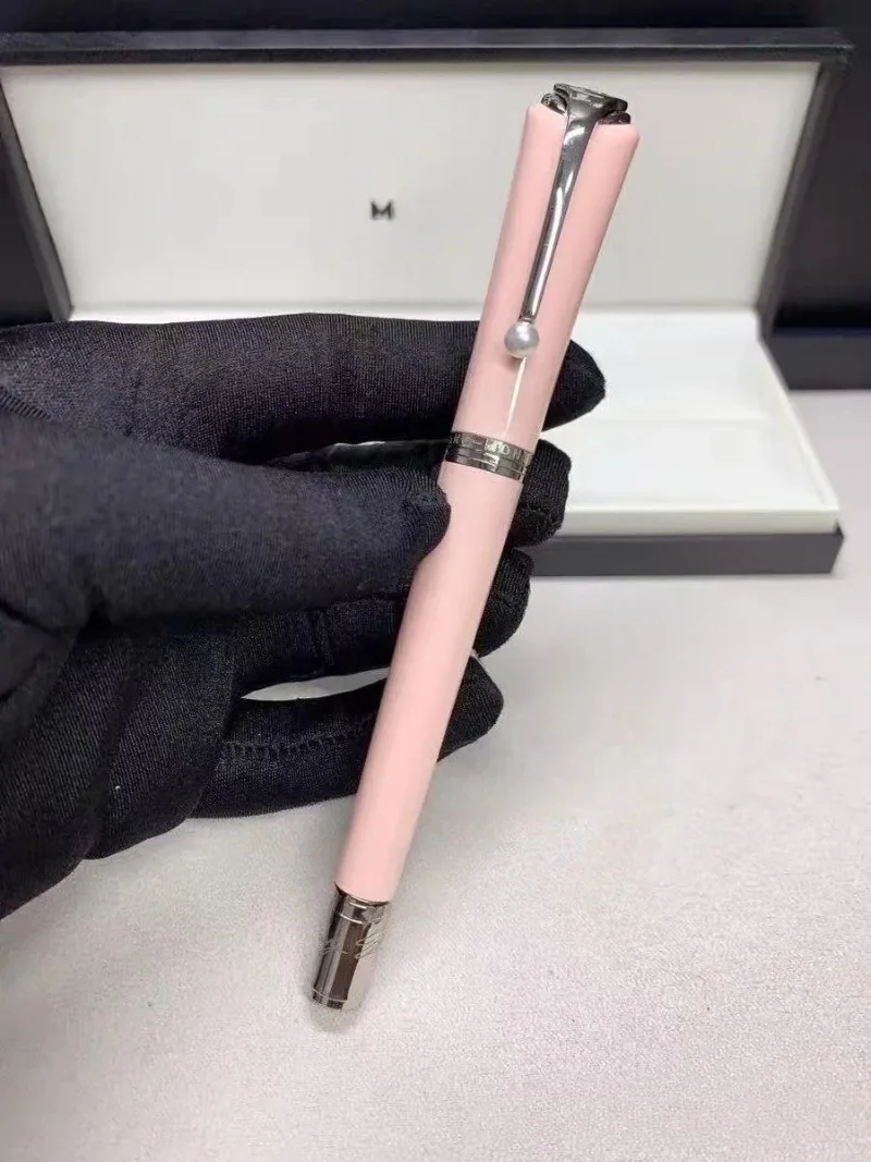 26-m-brand-sakura-pink-pearl-decor-ladies-fountain-pen-luxury-gift-office-writing-calligraphy-pen-no-pen-box-included