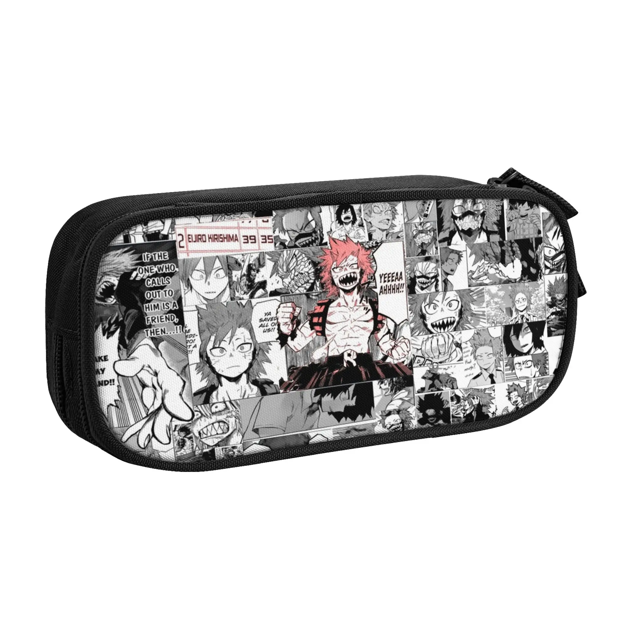 My Hero Academia Red Riot Manly-hearted Hero Pencil Case Fashion  Pen Bags for Student School Supplies Cosmetic Pencilcases