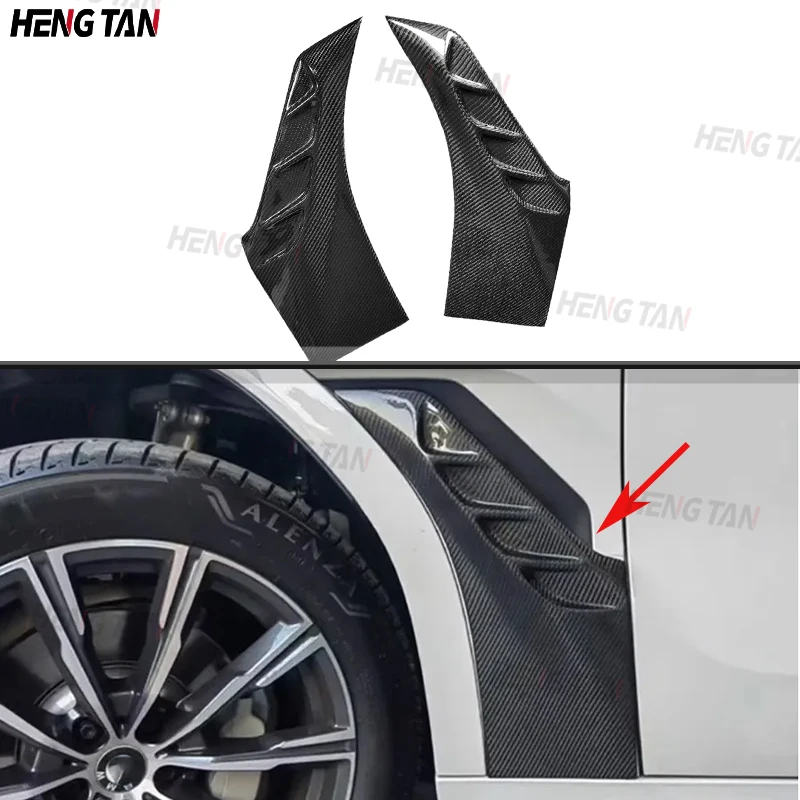 

Carbon Fiber Car Side Fender Vents Trims Frame For BMW X6 G06 2019+ Body kit Front Fender Vent Fin Gill Trim Covers