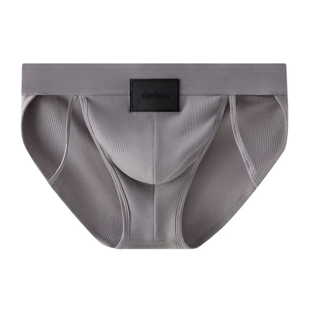 Sports Wear Men Cotton Briefs U Pouch Underpants Close Fitting Breathable Underwear Classic Style Elastic Fabric