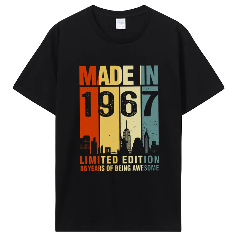 Vintage 1967 T-Shirt Limited Edition Limited Edition Men Women Birthday Gifts Graphic T Shirt Cotton Clothing Oversized