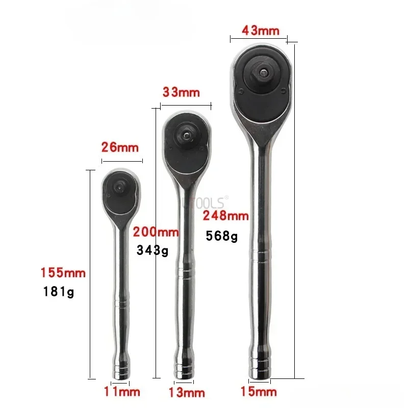 Reversible High Torque Ratchet Wrench Release Adjustable Multifunctional Wrench Socket for Automotive Maintenance Manual Tools