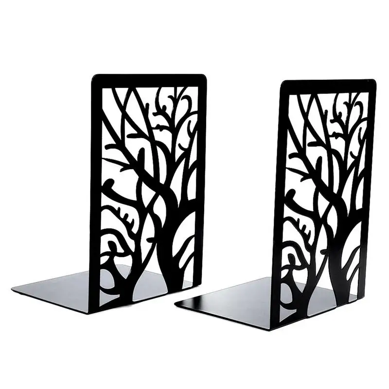 Tree Bookends Tree Shadow Bookends For Desk Antiskid Tree Book Ends Bookend Supports For Textbooks Hardcover Books Comic Books