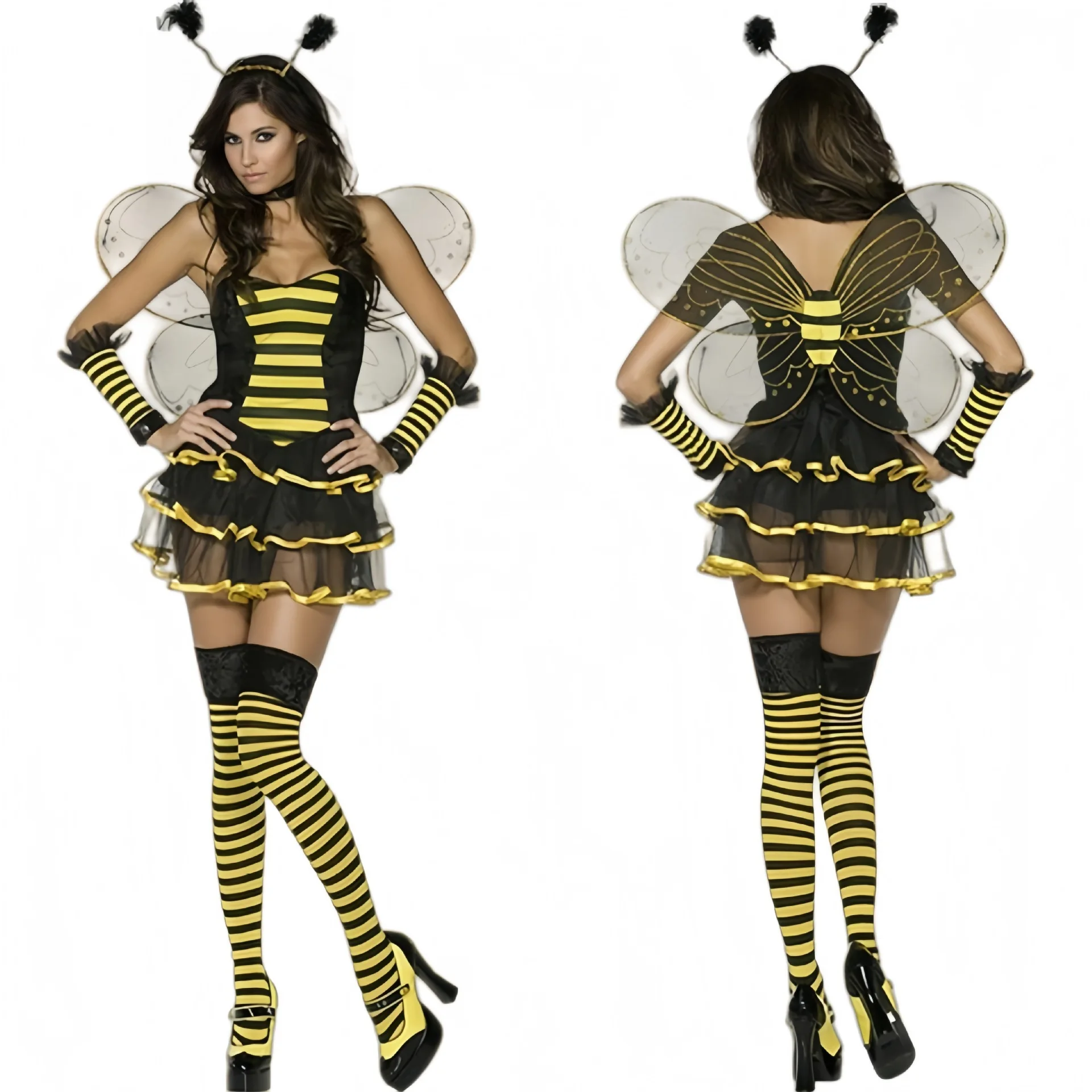 Bee Outfit 6pcs Super Short Skirt Cosplay Costume