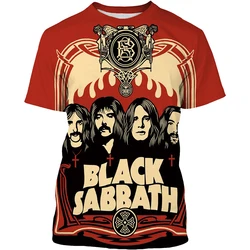 Summer New Fashionable Black Sabbath Men's 3D Printed T-shirt Hip Hop Casual Cool Short Sleeve