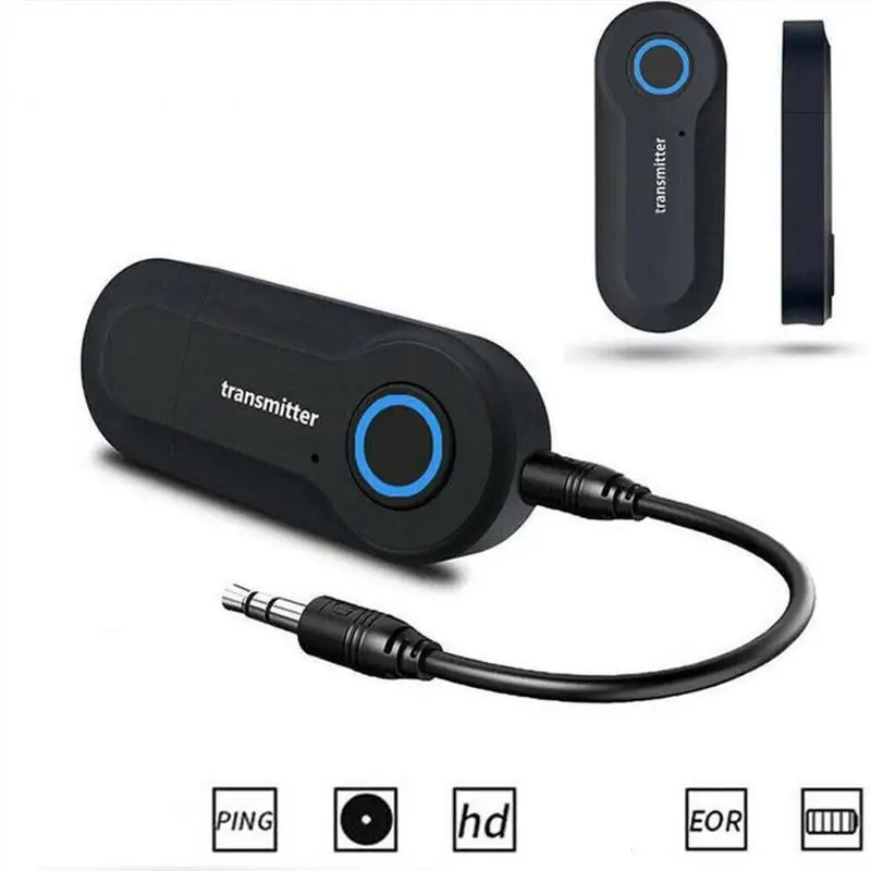 Bluetooth 5.1 Transmitter 3.5mm AUX Jack Audio Adapter Wireless Stereo Low Latency Dongle PC TV Car Headphones Speaker Switch view 4