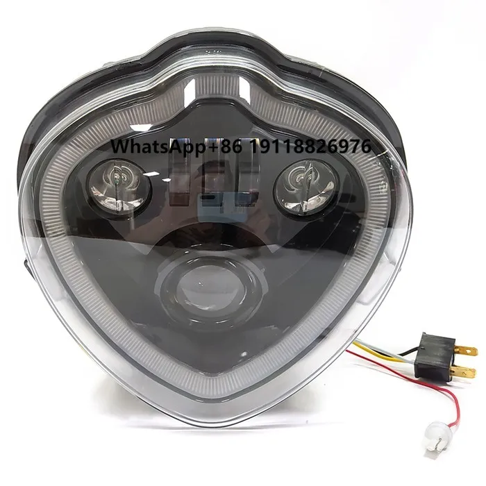 

Motorcycle LED Headlight Assembly With Angle Eyes for Kawasaki Vulcan S 650 EN650 2015-2021 DRL Lamp Low Beam High Beam
