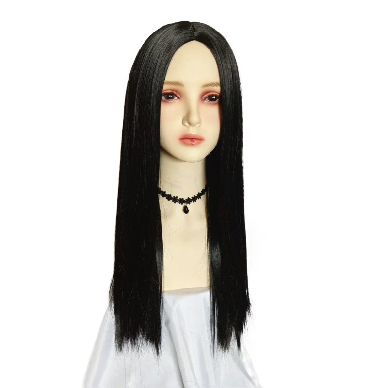 Peruka do modelowania postaci M3GAN Thriller M3GAN Protagonistka Złotobrązowe Długie Kręcone Włosy Katie Role Czarne Długie Proste Włosy