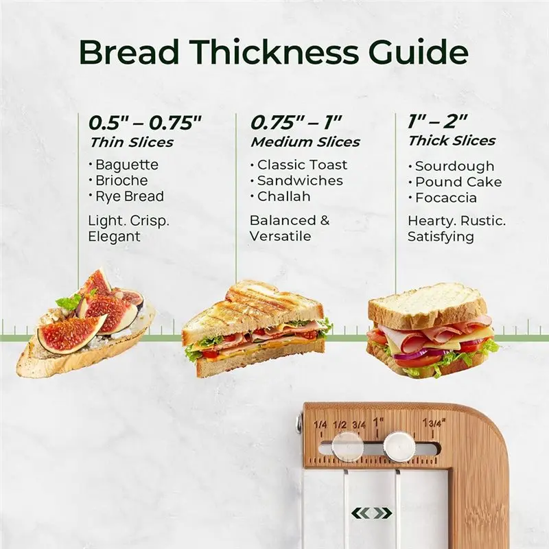 N96R Serrated Stainless Steel Bread Cutter Blade, Adjustable Bread Slicer Upgraded With Accurate Thickness Guide