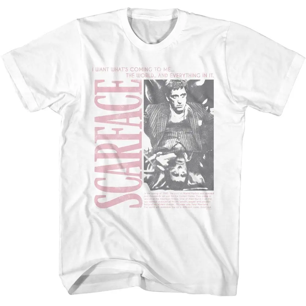 Scarface Bw Photo W Synopsis Movie T Shirt