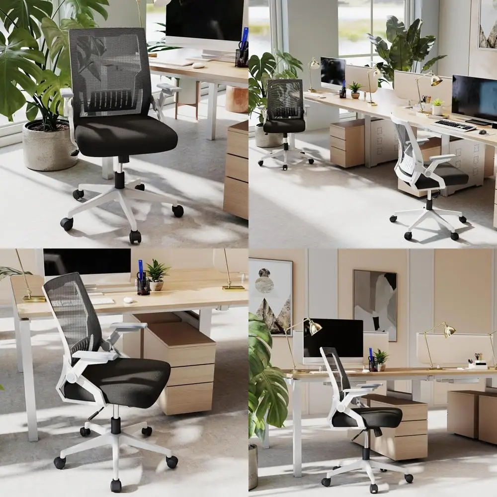 

Эргономичное офисное кресло с дышащей сеткой и мягкими подлокотниками, экономящее пространство