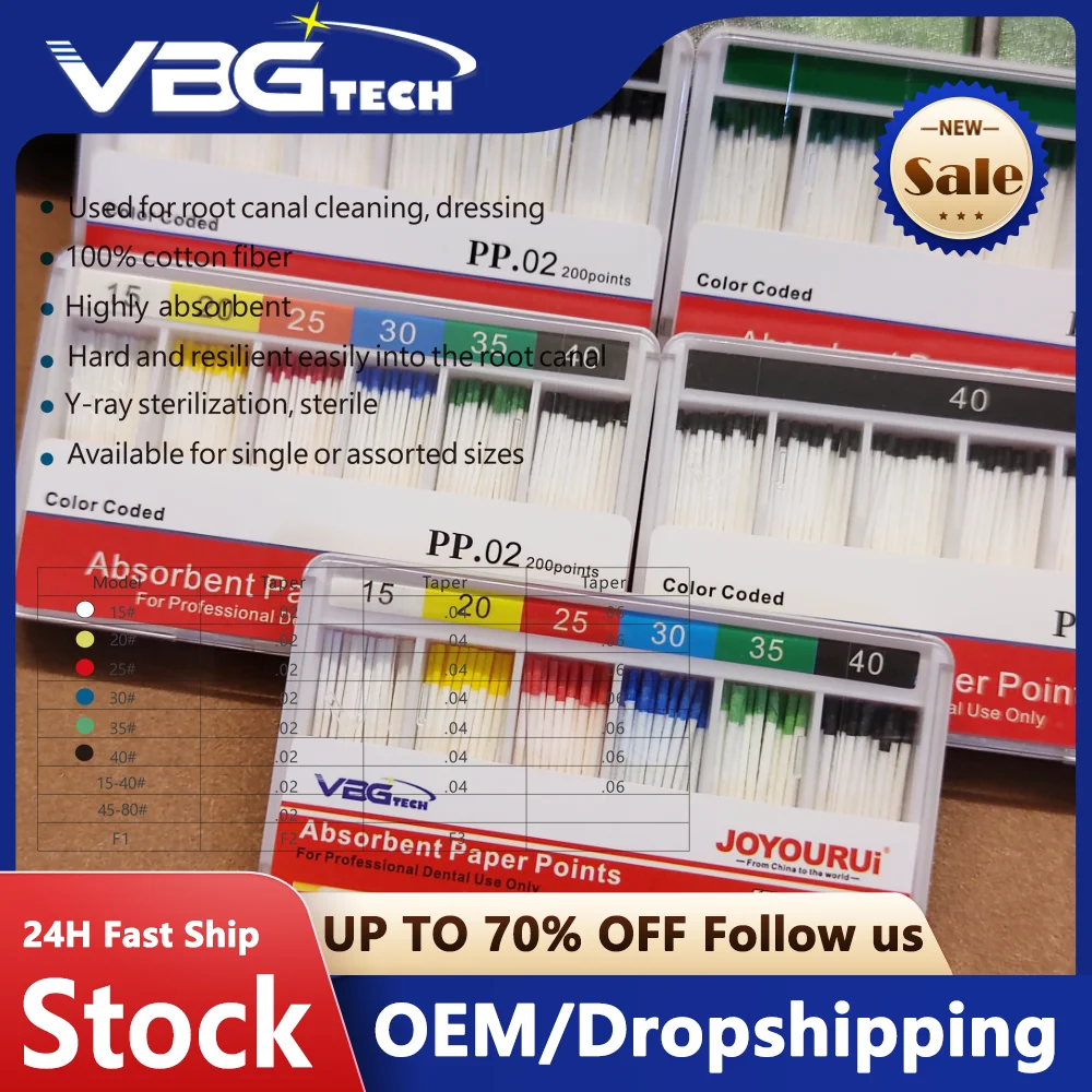 

0435# Dental Absorbent Paper Points 15-40#Dentist Dentistry Material F1 F2 F3 F4 F5 Cone De Gutta Dentaire Gutapercha Endodoncia