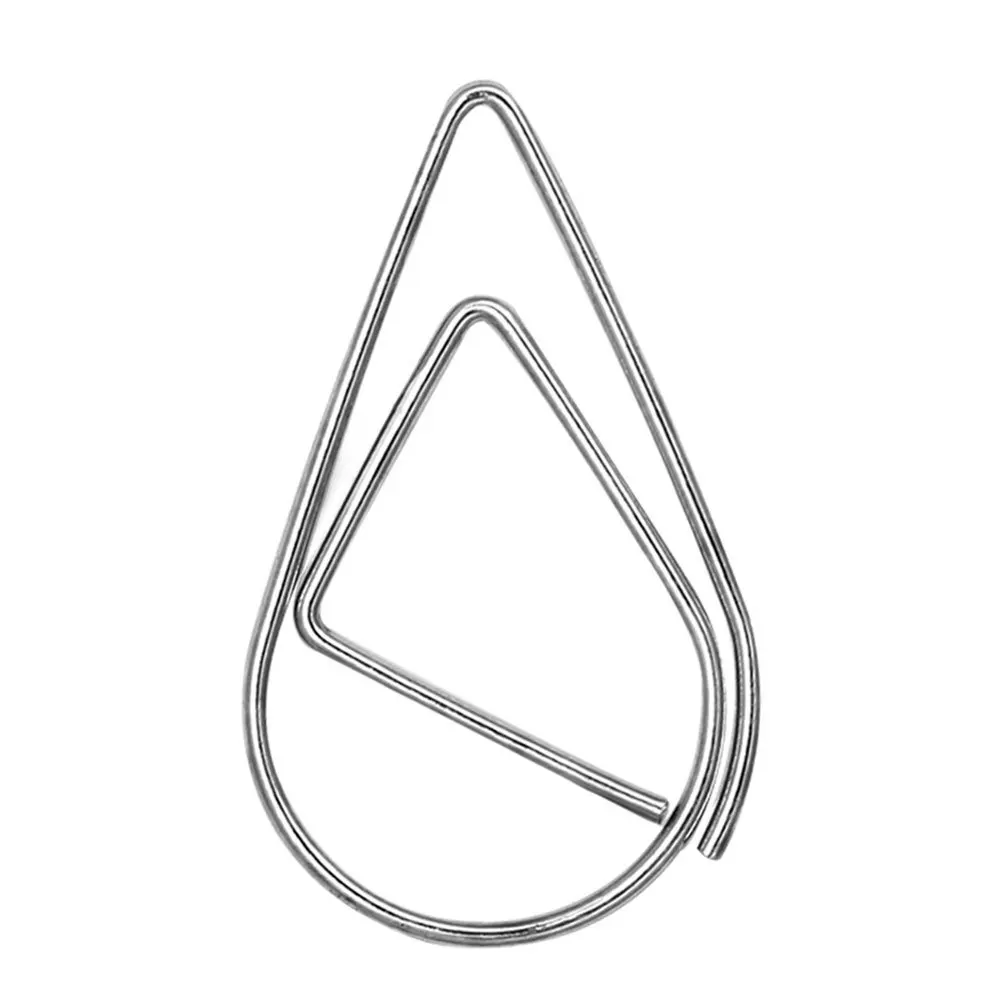 

100Pcs Premium Metal Paper Clips Drop Shape Design Bright Colored Bookmark Clips for Organizing Loose Papers Cards Books Sturdy