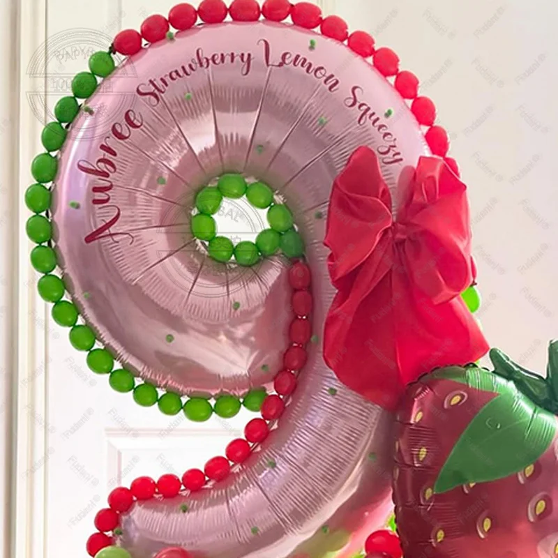 58pcs Strawberry Party Decoration Balloon Wreath Arch Set Big Strawberry Sweet Girl Berry First Theme Birthday Party Supplies