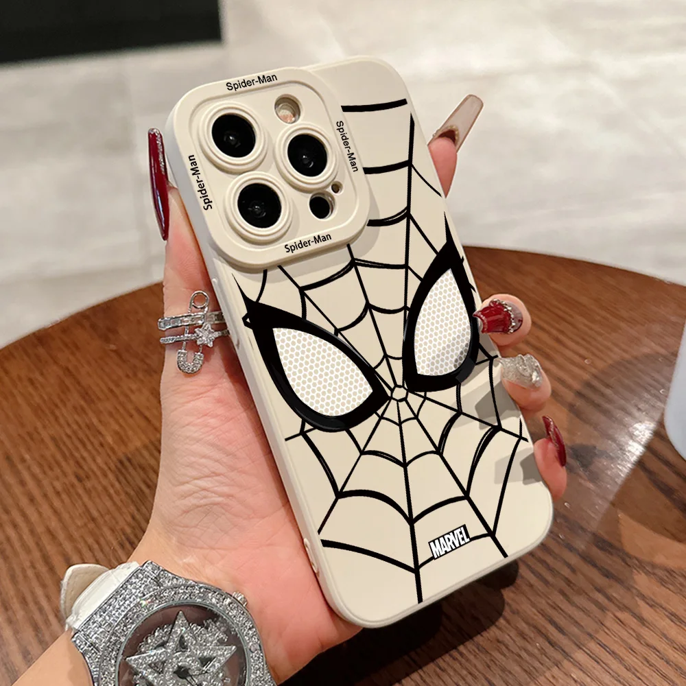 Marvels Spider-Man Venom Pupil casing ponsel layar penuh, penutup belakang silikon untuk Samsung Galaxy Note 20 FE 21 22 Plus Ultra 5G M31