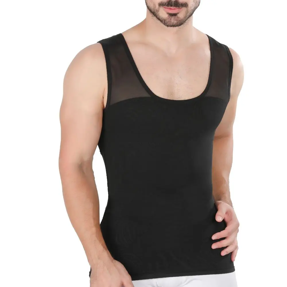 Men\'s Body Shaper Chest Slim Tank Top Hide Gynecomastia Compression Shirt For Men Slimming Undershirt Shapewear