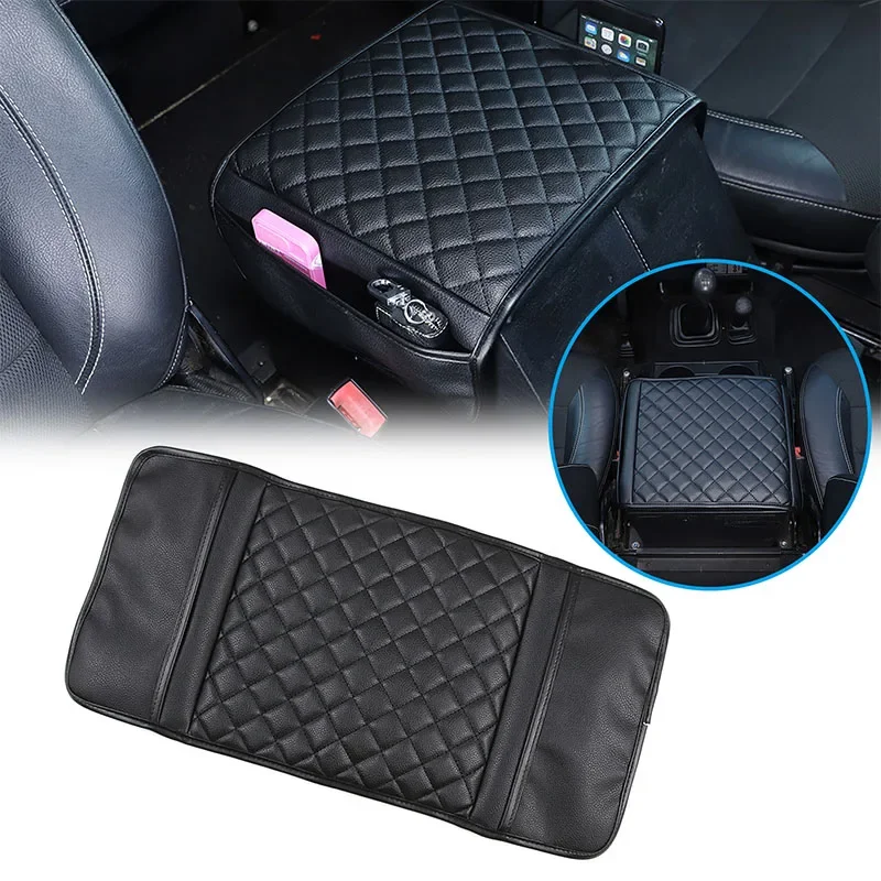 صندوق مسند ذراع مركز السيارة غطاء واقي ، ملحقات جلدية داخلية للمدافع ، أرض من Rover Defender 90