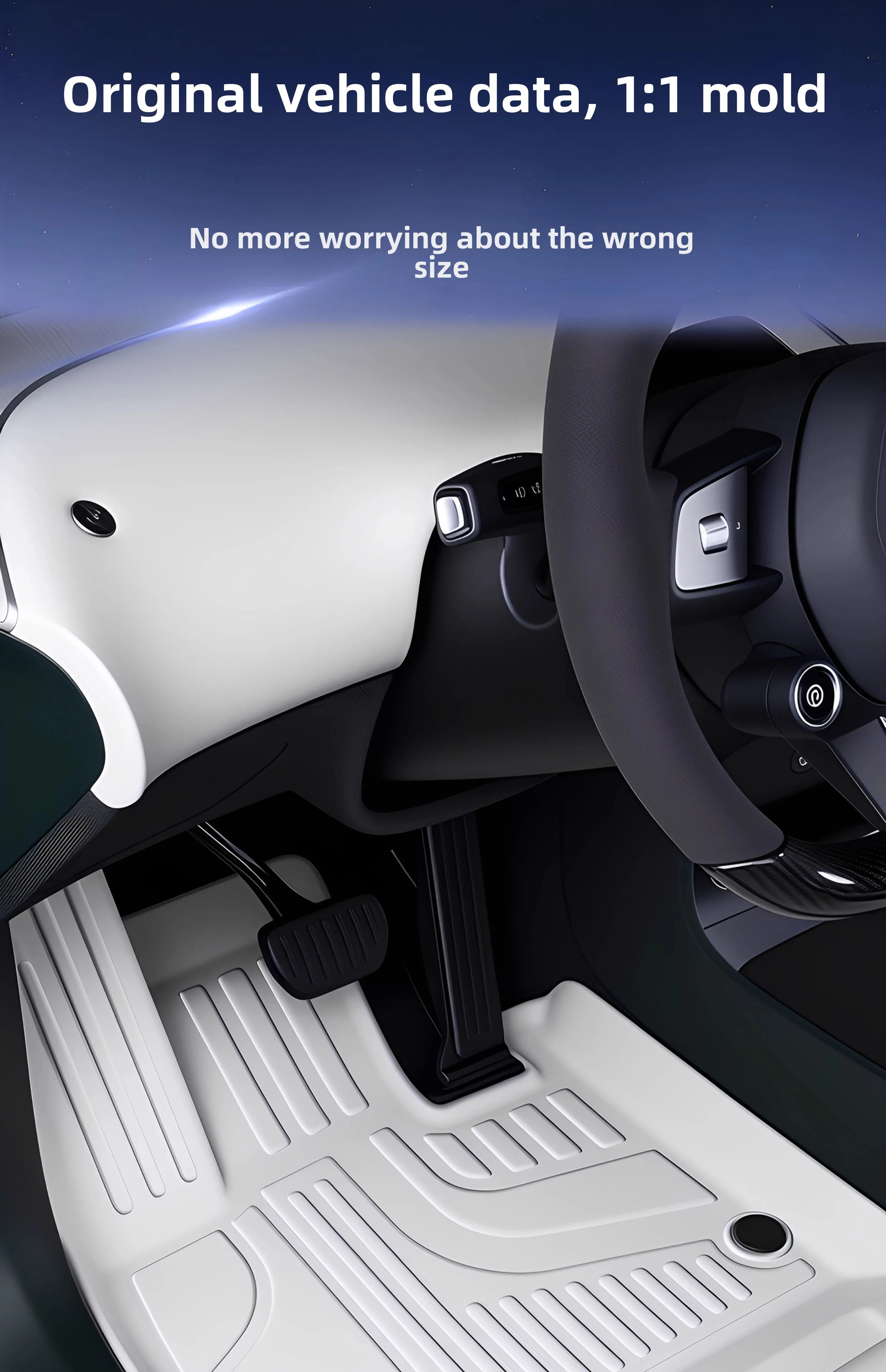 For Xiaomi YU7 2025 Car Floor Mats TPE Waterproof Anti-scratch Single/Double Layer Foot Pad Floor Carpet Car Interior Accessory detail image 1