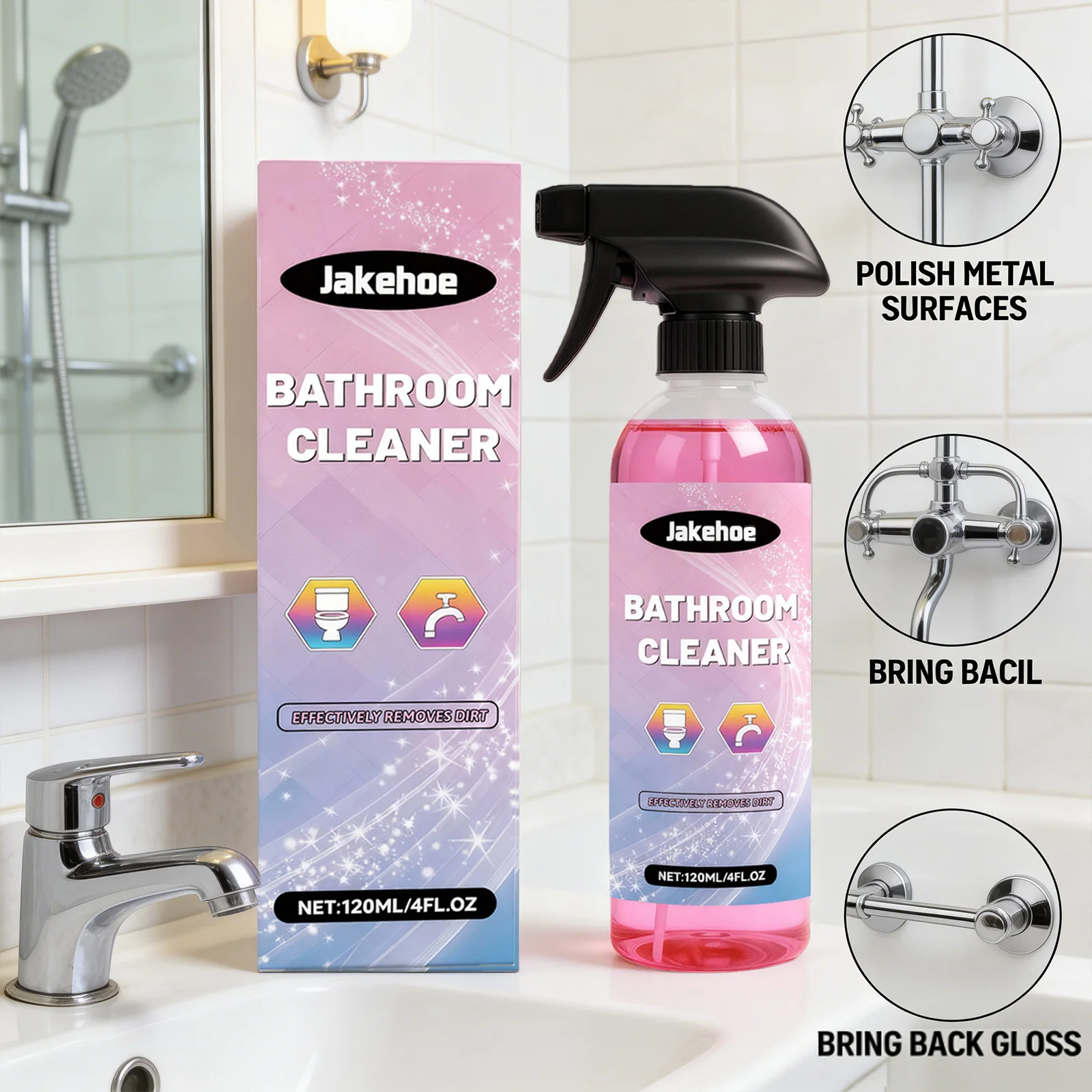 JAKEHOE Multi Surface Scale Cleaner Remove Yellow Urinary Scale Restore Floor Smoothness Reduce Odor Household Bathroom Cleaner