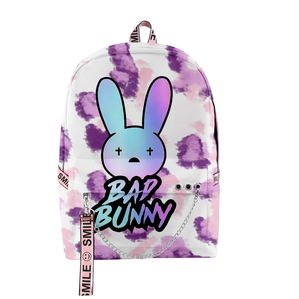 

Harajuku Popular Funny bad bunny Student School Bags Unisex 3D Print Oxford Waterproof Notebook multifunction Travel Backpacks