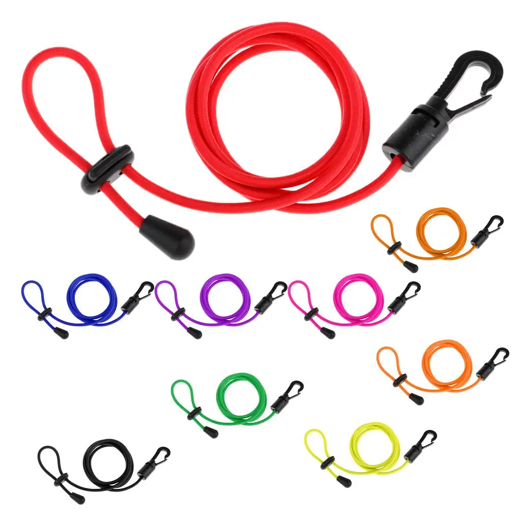 Kayak Accessories Canoe Paddle Leash Lightweight Elastic Cord Bungee Rope for Boat Fishing Rod Holder Outdoor