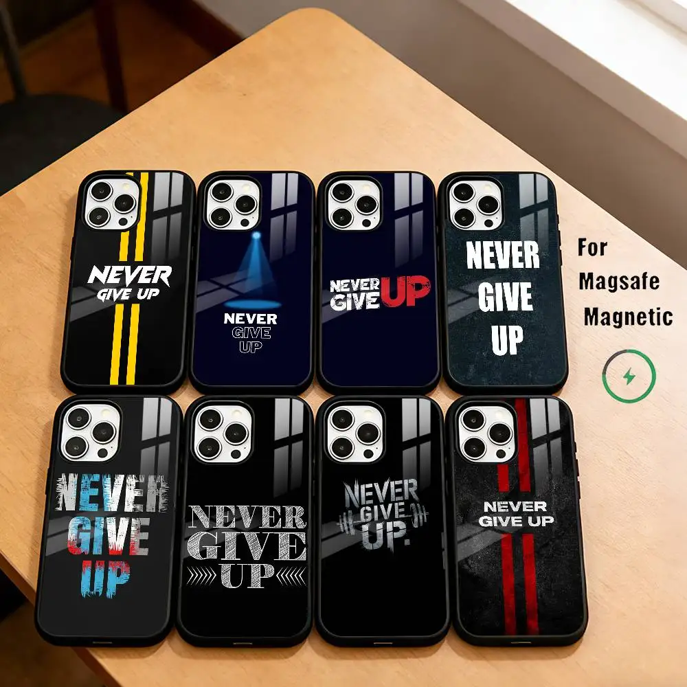 

M-Motivate yourself to never give up Phone Case For iPhone17,16,15,14,13,12,11 Plus,Pro Magnetic with Magsafe Wireless Charging