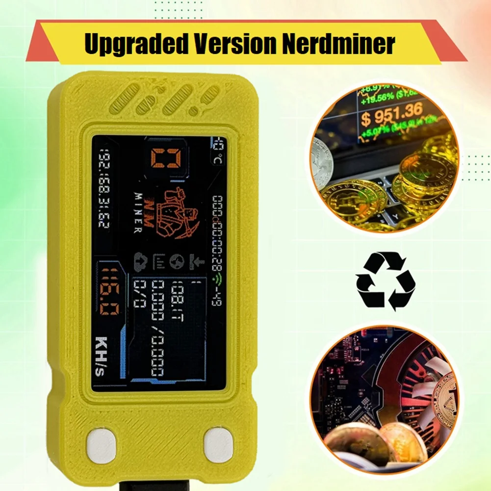 

Upgraded Nerdminer 118KH/S BTC Solo Lottery Miner Mini ASIC Miner Bitcoin BTC Miner Nerd Miner with Color ScreenJAS