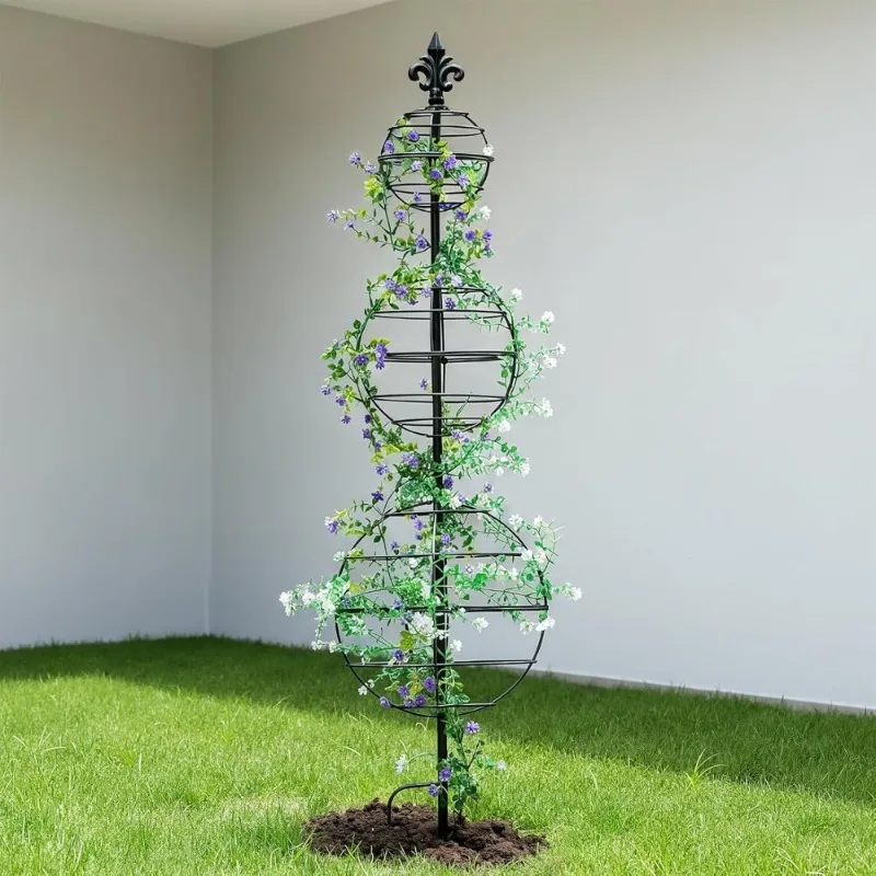 

Metal Obelisk Trellis for Climbing Plants Outdoor Garden Support for Roses Vines Flowers Decorative Accent