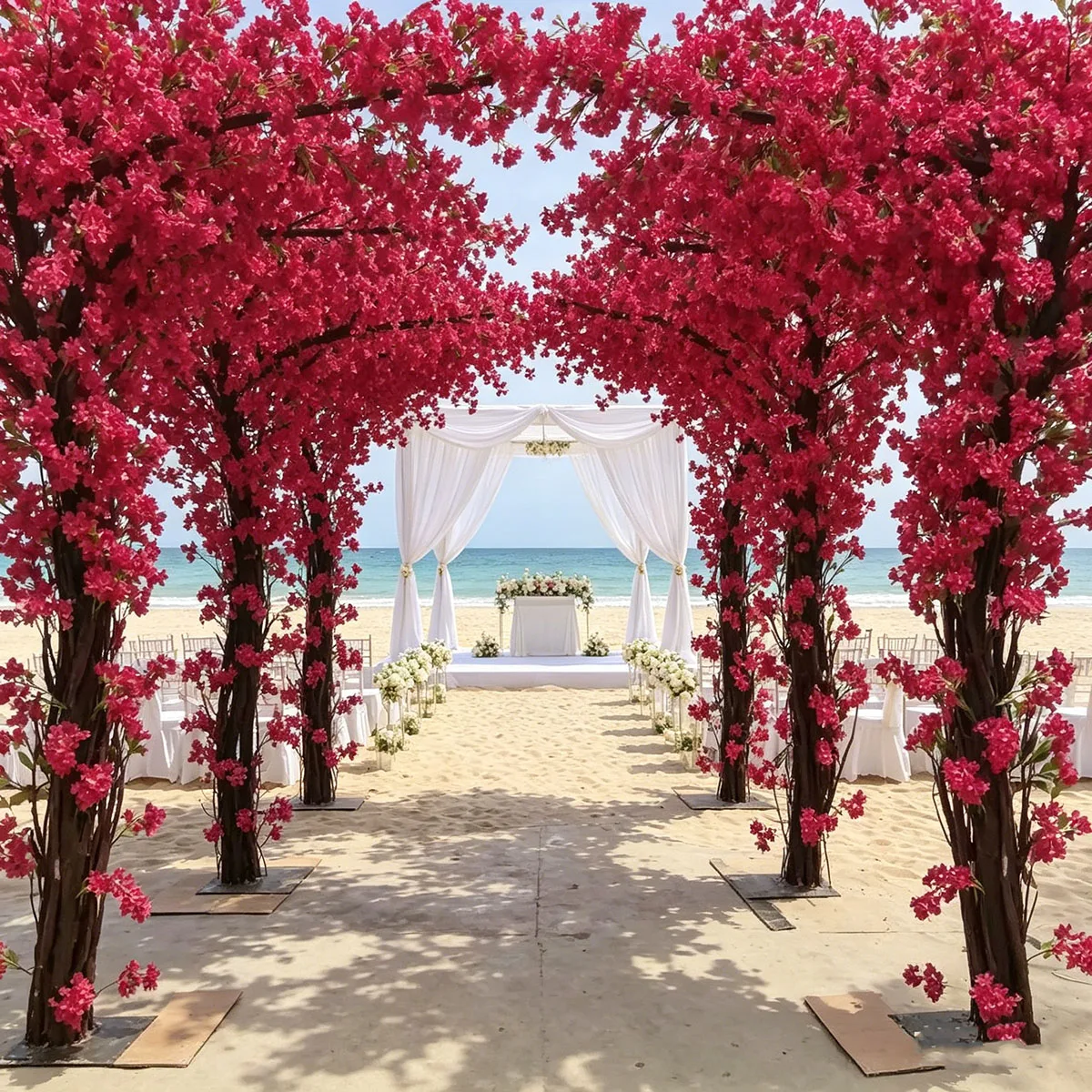 

Artificial Pink Bougainvillea Tree for Indoor Outdoor Landscape Decoration Wedding Venue Shopping Mall Patio Party