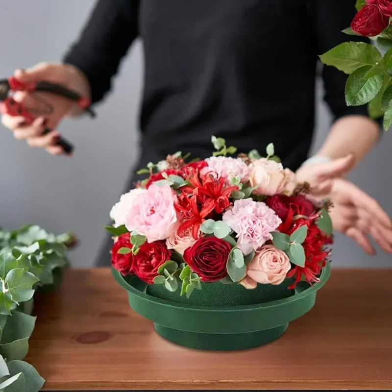 1/10 قطعة وعاء رغوة الأزهار المستديرة الخضراء ماصة الرطب الجاف تشكيلة زهور كتل لتقوم بها بنفسك حفل زفاف حديقة ترتيب الزهور عدة #4