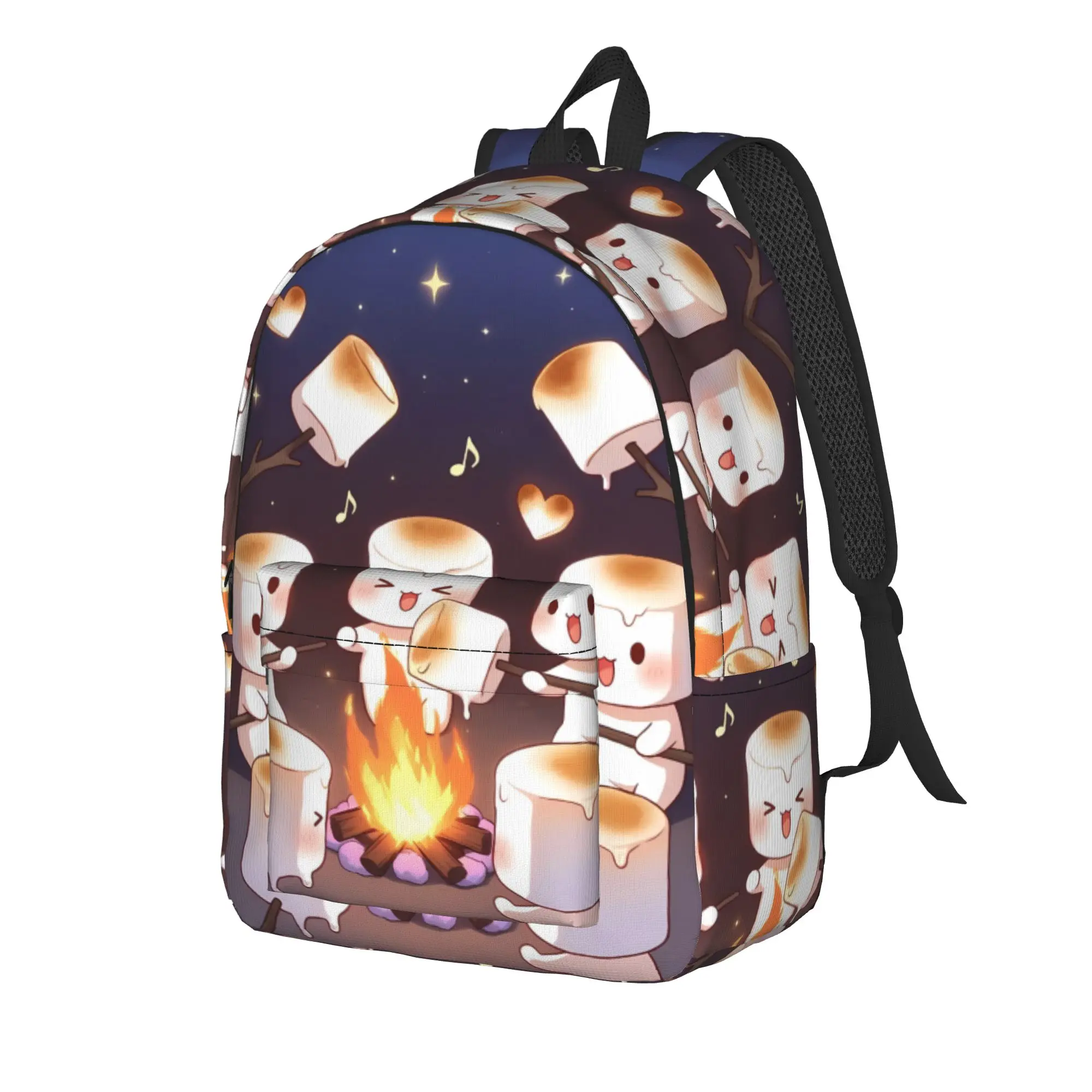 Fun Marshmallow Cartoon  Backpack  Kawaii Backpacks Unisex College Big High School Bags Designer Rucksack